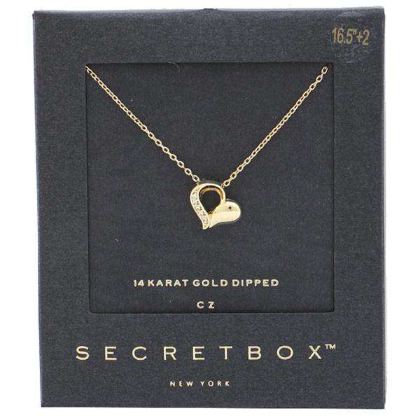 SECRET BOX HEART CHARM NECKLACE