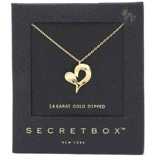 SECRET BOX HEART CHARM NECKLACE