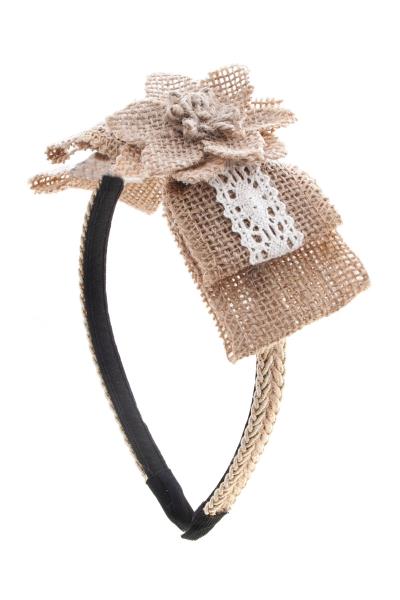 Net Ribbon Flower Headband