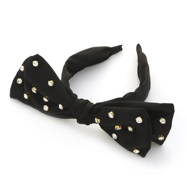 Ribbon Rhinestone Studded Headband