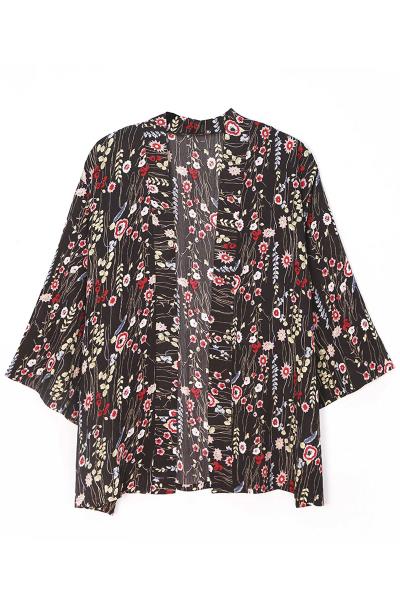FLORAL SHORT KIMONO