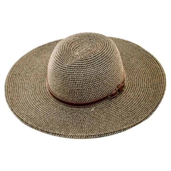 PLAIN BUCKLE STRAP FLAPPY SUN HAT