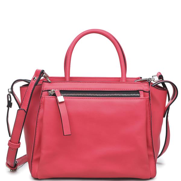 Smooth Zipper Satchel Bag