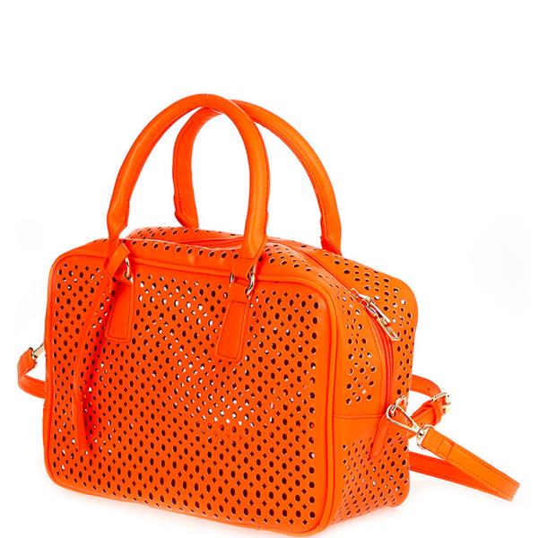 Stylish Vented Design Handle Satchel Bag