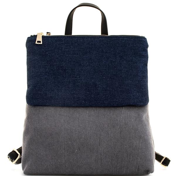Denim Handle Backpack