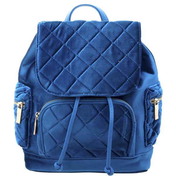 Smooth Soft Quilted Zipper Drawstring Backpack