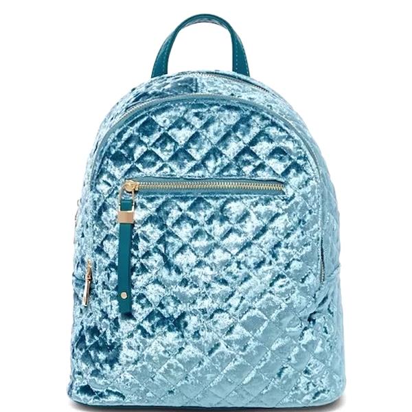 Quilted Velvet Backpack