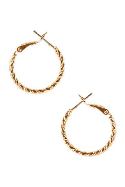 TWISTED METAL HOOP EARRING