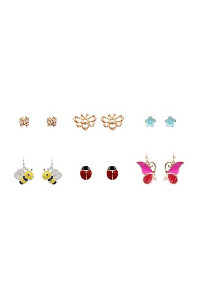 Bee Earring Set (6 Pairs)