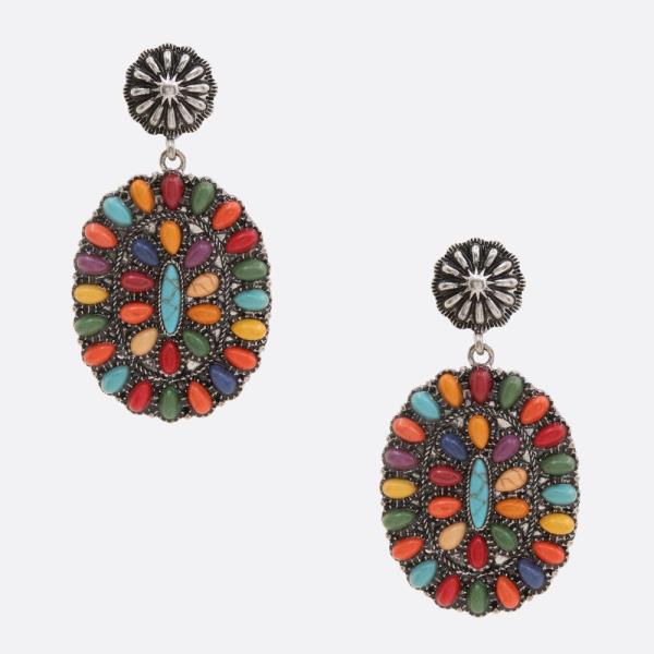 Western Style Concho Earring