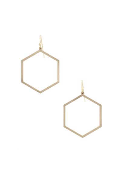 Hexagon Shape Drop Earring