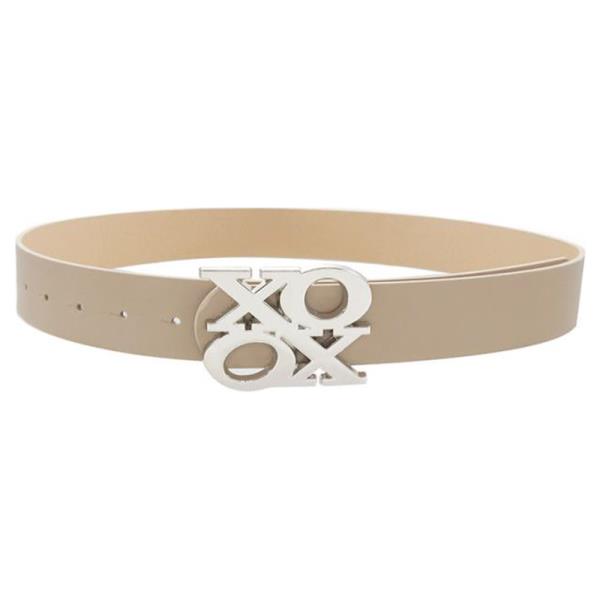 STACKED XOXO METAL BUCKLE BELT