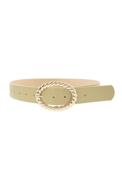 METAL TWIST OVAL METAL BUCKLE BELT