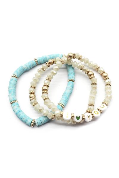 Love Beaded Stackable Bracelet