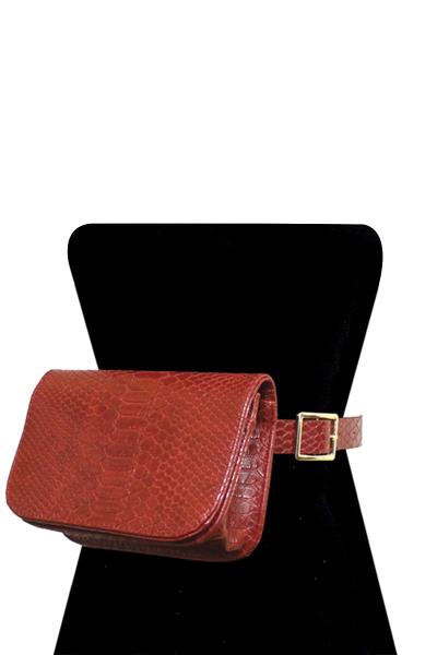 FASHION ANIMAL SKIN BELT WITH MINI BAG