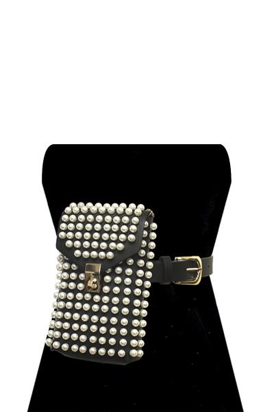 RHINESTONE STUDDED MINI BAG BELT
