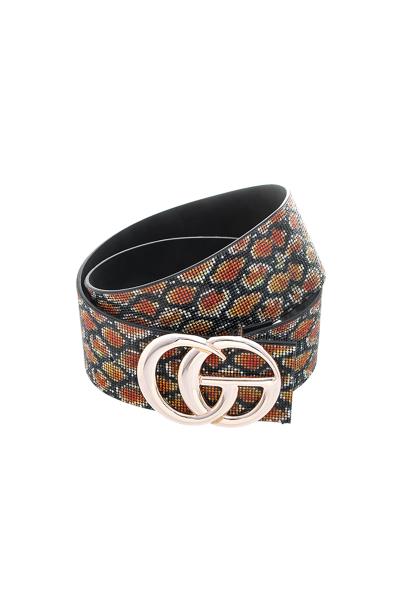 RHINESTONE ANIMAL LARGE DESIGN BELT