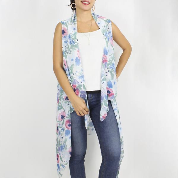 Flower Print Vest Cover Ups