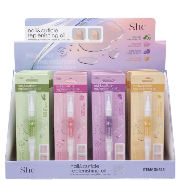 SHE NAIL CUTICLE REPLENISHING OIL (24 UNITS)