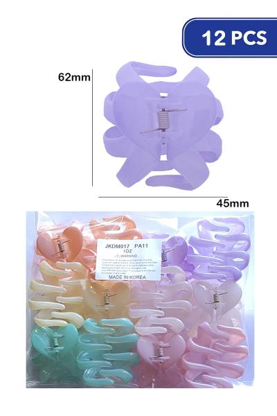 Round Hair Claw Clip (12 Units)