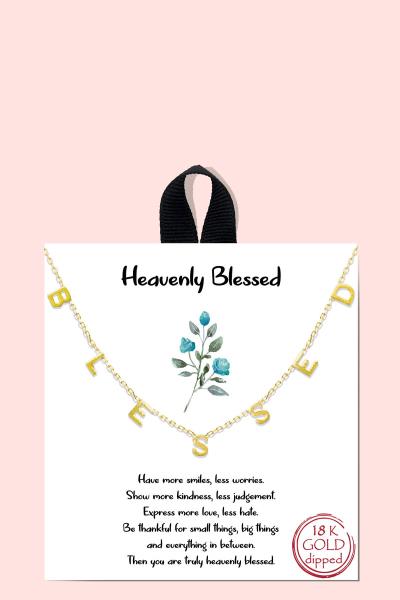 18K GOLD RHODIUM DIPPED HEAVENLY BLESSED NECKLACE