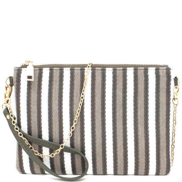 Chic Striped Clutch Bag