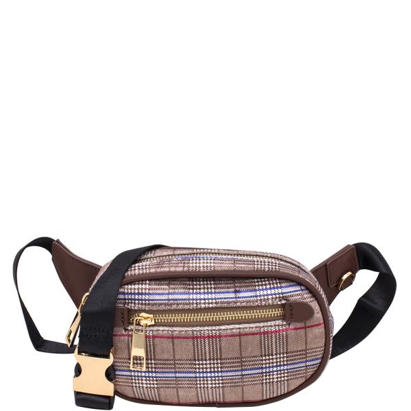 MODERN PLAID CAPSULE BELT BAG