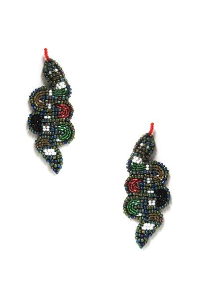 Seed Bead Snake Earring