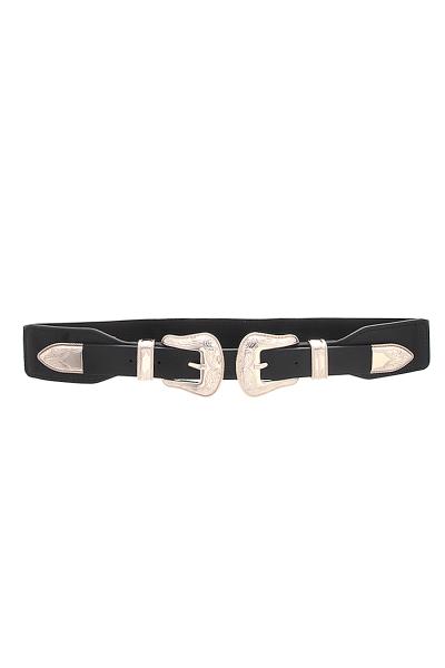 Double Sided Buckle Western Design Belt