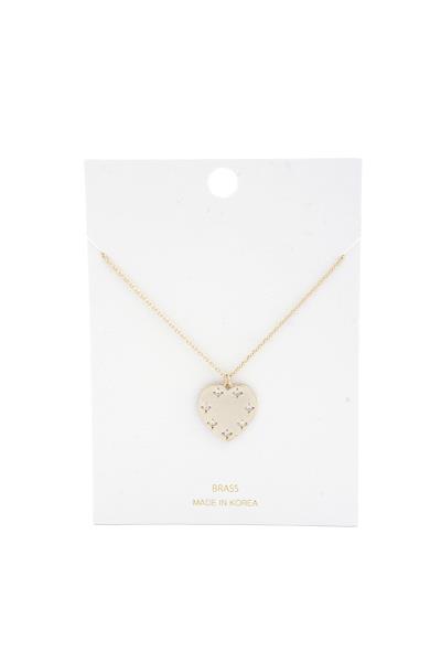 Heart Cubic Zirconia Charm Necklace