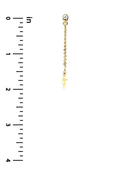 Metal Chain Drop Lightning Dangle Earring