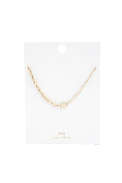 DOUBLE LINK METAL CIRCLE NECKLACE