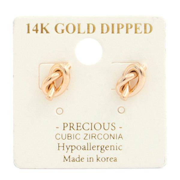 KNOT 14K GOLD DIPPED EARRING