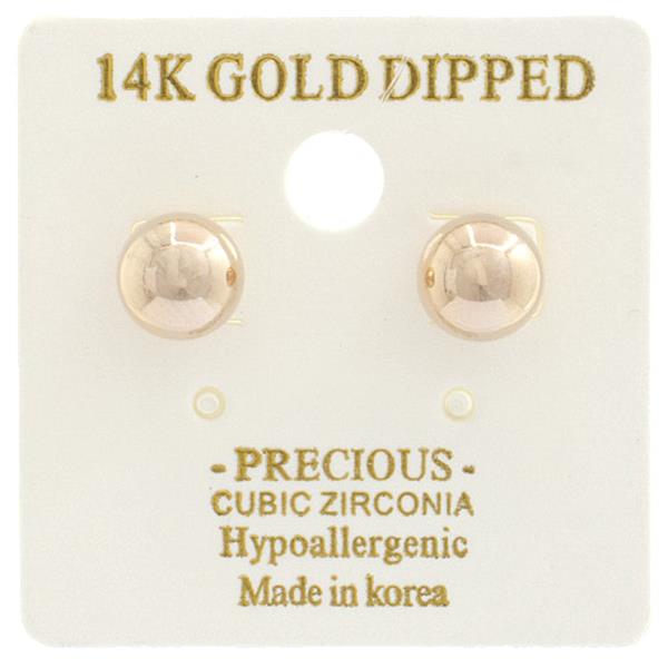 BALL BEAD 14K GOLD DIPPED EARRING