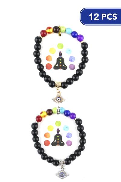 Luck Stone Bead Bracelet (12 Units)