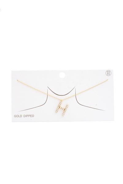 PEARL INITAL CHARM NECKLACE