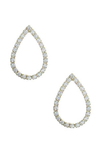 Rhinestone Tear Drop Shape Earring