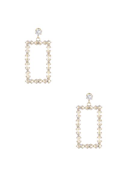 Geometric Shape Rhinestone Earring