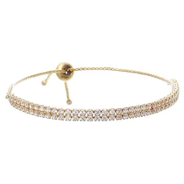 FASHION METAL RHINESTONE ROUND BRACELET