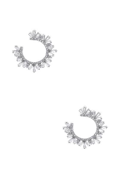 Crystal Rhinestone Open Circle Earring