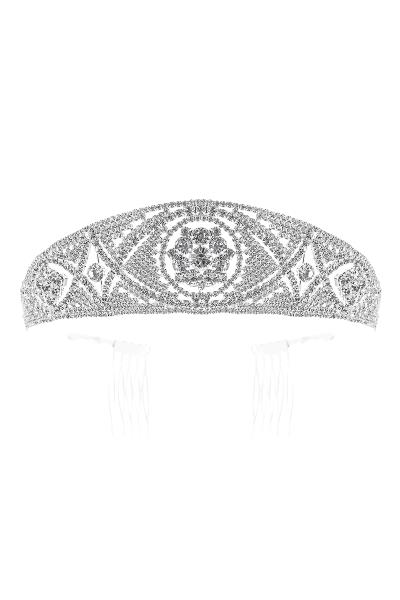 CHIC RHINESTONE DESIGN TIARA