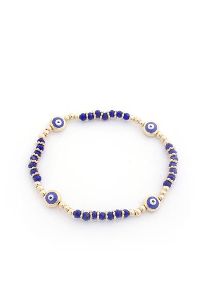 Eye Charm Beaded Bracelet