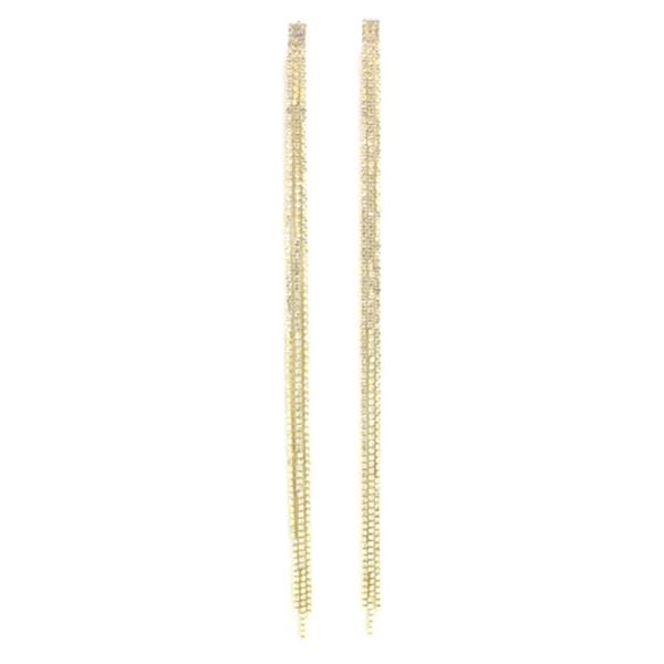 Rhinestone 3LINE Drop Earring