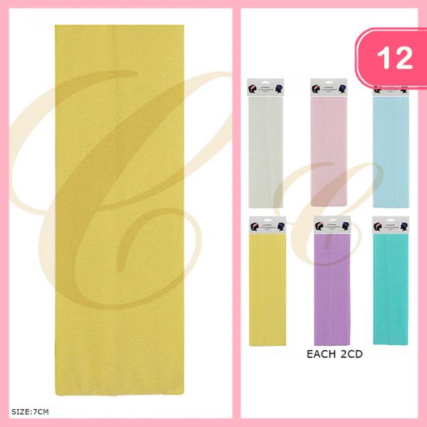 Wide Plain Color Headband (12 Units)