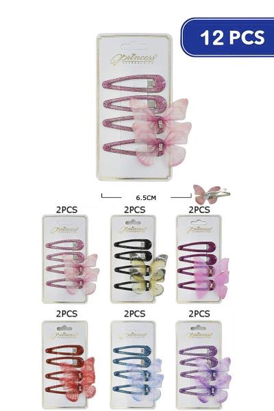 Butterfly Hair Pin 4 PC Set (12 Units)