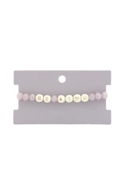 BE KIND BEADED STRETCH BRACELET