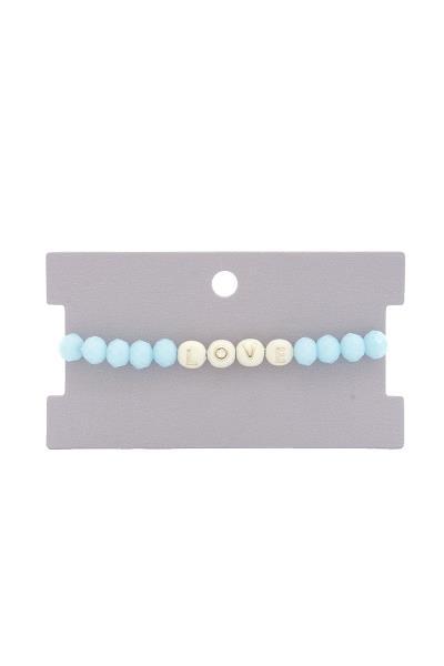 Love Beaded Stretch Bracelet