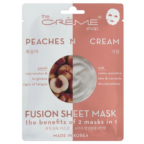 PEACHES & CREAM FUSION SHEET FACE MASK PACK (12 UNITS)