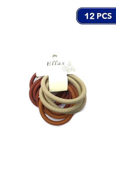 Brown Multi Hair Band Set (12 Units)