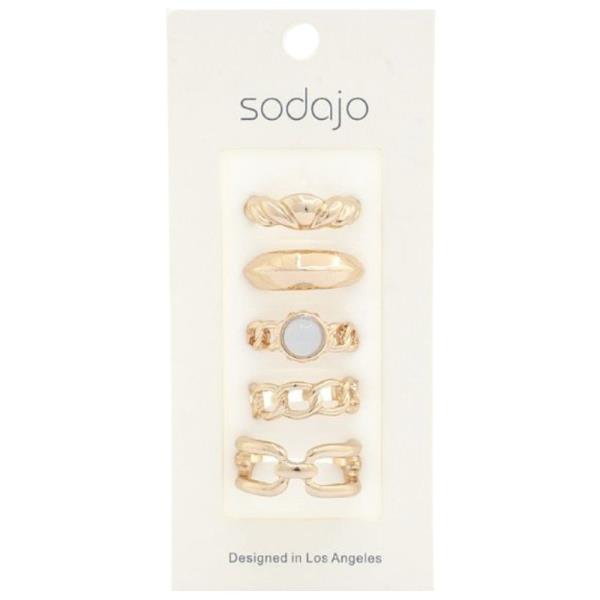 SODAJO Circle Link Metal Ring Set